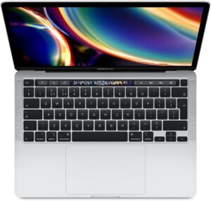 2020 Apple MacBook Pro avec 2.3GHz Intel Core i7 (13-pouces, 32Go RAM, 512Go SSD) (QWERTY Anglais) Argent (Reconditionné)