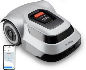 ANTHBOT Robot Tondeuse à Gazon Automatique - Surface de 1000 m², Technologie Cable-TOF, Trajectoire en U, Contrôle Via Application, Cartographie Précise, pour Pentes Maximales...