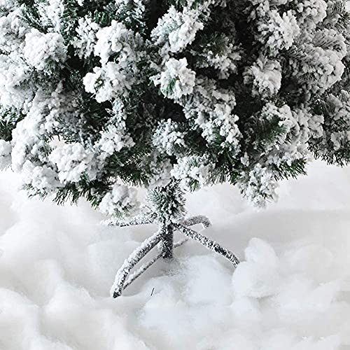 Arbres de Noël Sapin de Noël Couvert de Neige Décoration de Maison en Métal Blanc Pin Support Artificiel Sapin de Noël Facile à Assembler Couleur Blanc Taille 240cm Menagerexpress