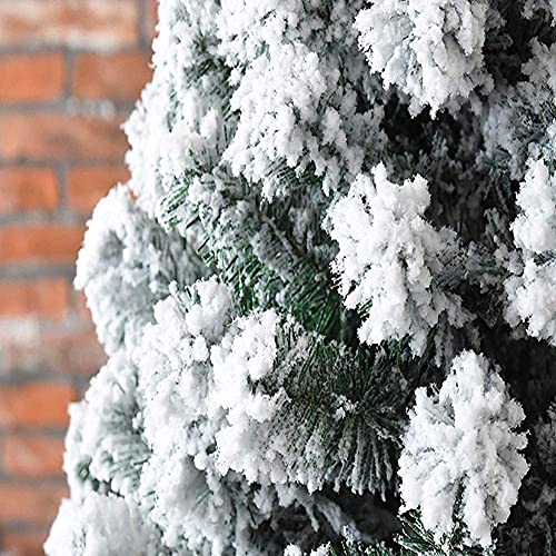 Arbres de Noël Sapin de Noël Couvert de Neige Décoration de Maison en Métal Blanc Pin Support Artificiel Sapin de Noël Facile à Assembler Couleur Blanc Taille 240cm Menagerexpress