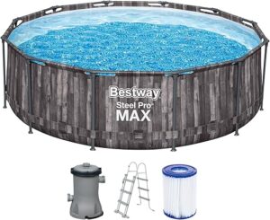 Bestway 12' x 39.5"/3.66m x 1.00m Pool Set, Effet Bois