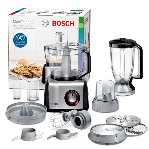 Bosch Electroménager MultiTalent 8 MC812M844 Robot de cuisine polyvalent avec plus de 50 fonctions 1250 W Grande capacité de 39 L Couleur Noir Menagerexpress