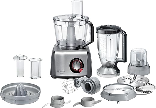 Bosch Electroménager MultiTalent 8 MC812M844 Robot de cuisine polyvalent avec plus de 50 fonctions 1250 W Grande capacité de 39 L Couleur Noir Menagerexpress