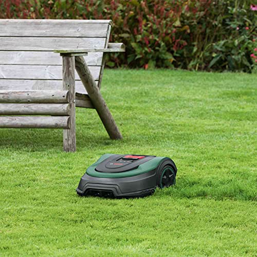 Bosch Home and Garden Tondeuse robot Indego XS 300 avec batterie 18 V intégrée station de charge largeur de coupe de 19 cm capacité de tonte maximale de 300 m2 dans un Menagerexpress