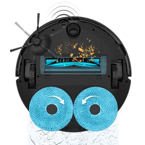 Cecotec Robot Aspirateur avec Station Conga 11090 Spin Revolution HomeWash T Autovidante Vadrouilles rotatives Technologie Laser Moteur 5000 Pa Brosse Multifonction Menagerexpress