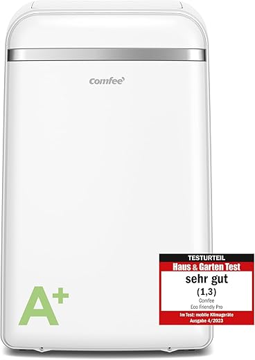 COMFEE Climatiseur Mobile 10000 BTUH 29kW 3 Modes Economie dénergie Classe A+ Mode nuit Minuterie 24H Pour pièces de 33㎡88m³ Kit dévacution inclus Réfrigérant naturel Menagerexpress