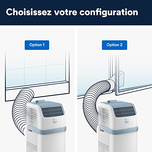 DeLonghi Pinguino Compact ES72 YOUNG Modèle 2022 Climatiseur Mobile Silencieux 8300 BTUh 21 kW 60m3 Gaz R290 Fonction Déshumidificateur 24 Heures Timer Classe Menagerexpress