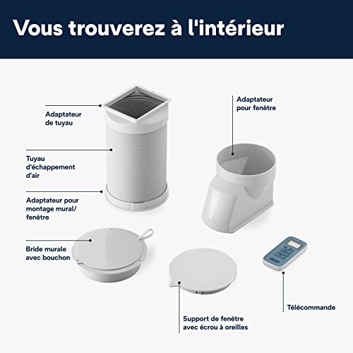 DeLonghi Pinguino Compact ES72 YOUNG Modèle 2022 Climatiseur Mobile Silencieux 8300 BTUh 21 kW 60m3 Gaz R290 Fonction Déshumidificateur 24 Heures Timer Classe Menagerexpress