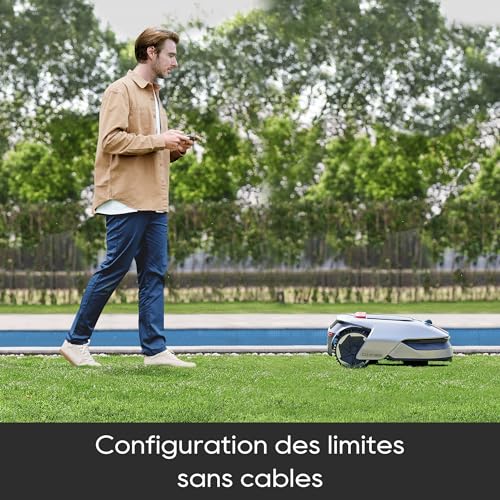 dreame A1 Robot Tondeuse Intelligente Tondeuse à Gazon robotisée sans Fil périmétrique Contrôle Aapplication OmniSense Technologie Gestion intuitive des Zones Évitement Menagerexpress