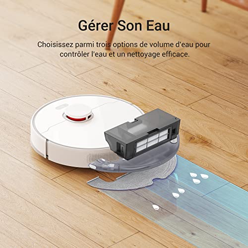 dreame D10 Plus Robot Aspirateur Laveur avec vidange Automatique poussière Navigation LiDAR Détection Obstacles Aspiration 4000Pa Tapis et Poils danimaux Batterie 170 Min Menagerexpress