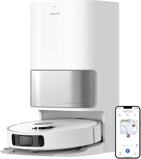 dreame L10s Ultra Robot Aspirateur Laveur avec Base Autonettoyante Vidange Poussière Nettoyage Automatique AI Détection dobstacles 3D 5300Pa Tapis Poils danimaux Menagerexpress