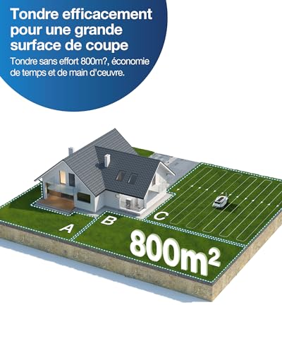 ECOVACS Goat G1800 Robot Tondeuse sans Fil périphérique 800㎡ évitement dobstacles 3D AIVI Planification Intelligente Gestion de 16 Zones Réglage de Zone Interdite Menagerexpress