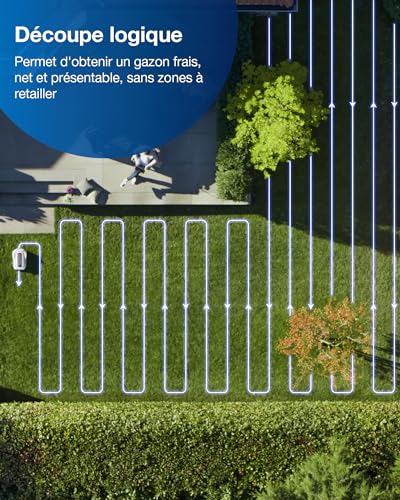 ECOVACS Goat G1800 Robot Tondeuse sans Fil périphérique 800㎡ évitement dobstacles 3D AIVI Planification Intelligente Gestion de 16 Zones Réglage de Zone Interdite Menagerexpress
