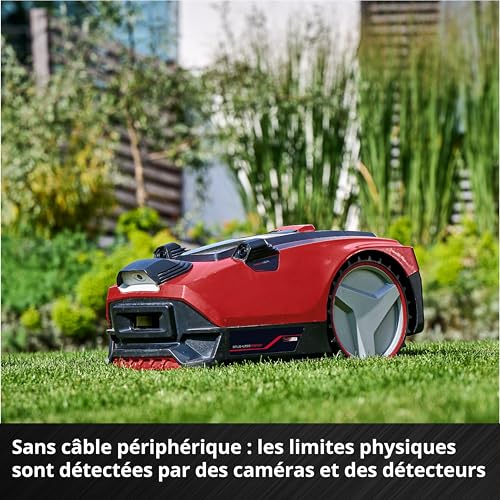 Einhell RobotTondeuse FREELEXO CAM 500 Power XChange 18 V caméra remplaçant Le câble périphérique 500 m² Moteur sans Charbon pentes Jusquà 25 Largeur de Coupe 18 cm Menagerexpress