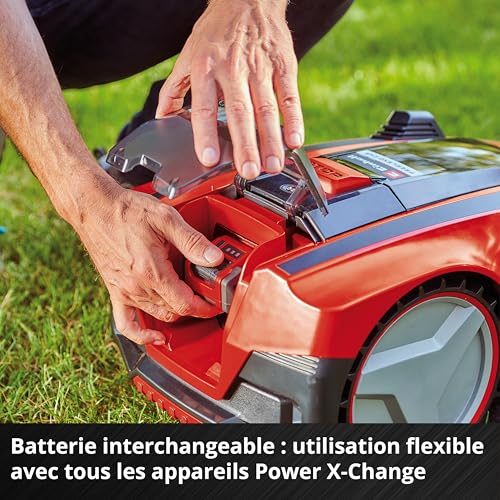 Einhell RobotTondeuse FREELEXO CAM 500 Power XChange 18 V caméra remplaçant Le câble périphérique 500 m² Moteur sans Charbon pentes Jusquà 25 Largeur de Coupe 18 cm Menagerexpress