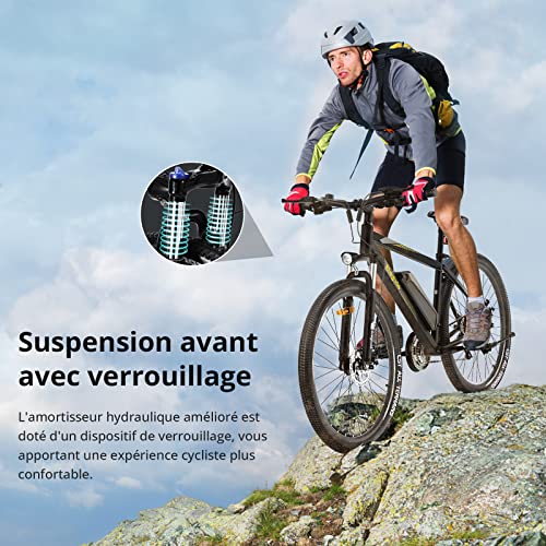 Eleglide Vélos Électrique M1 Plus Vélo de Montagne électrique 27529 VTT Électrique Batterie 125 Ah écran LCD 21 Vitesses EBike Urbain pour Adulte APP Menagerexpress