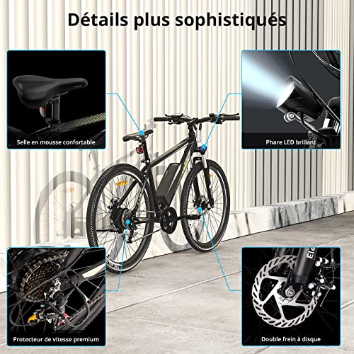 Eleglide Vélos Électrique M1 Plus Vélo de Montagne électrique 27529 VTT Électrique Batterie 125 Ah écran LCD 21 Vitesses EBike Urbain pour Adulte APP Menagerexpress