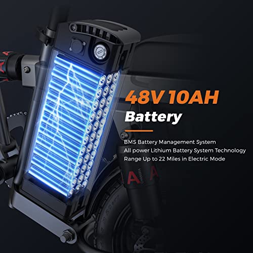 ENGWE Draisienne Electrique Adulte Velo Electrique Vélo Électrique avec Batterie Amovible 48V 10Ah Vélos Électriques 14 Pouces Velo Electrique Pliable 25kmh Jusquà 50km T14 Menagerexpress