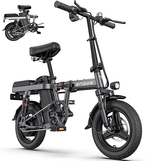 ENGWE Draisienne Electrique Adulte Velo Electrique Vélo Électrique avec Batterie Amovible 48V 10Ah Vélos Électriques 14 Pouces Velo Electrique Pliable 25kmh Jusquà 50km T14 Menagerexpress