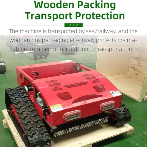 Ensemble de tondeuse à gazon robot tondeuse à essence tondeuse à gazon à essence à quatre coups avec télécommande tondeuse sur chenilles de 75 CV grimpe jusquà 45 ° Menagerexpress