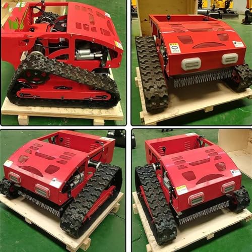 Ensemble de tondeuse à gazon robot tondeuse à essence tondeuse à gazon à essence à quatre coups avec télécommande tondeuse sur chenilles de 75 CV grimpe jusquà 45 ° Menagerexpress