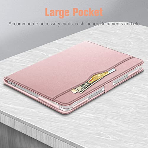 FINTIE Coque Compatible avec MacBook Air 136 Pouces M3M2 20242022 MacBook Air 13 M1 202020192018 et MacBook Pro 13 M2 M1 20162022 Housse avec Poche de Document Or Rose Menagerexpress