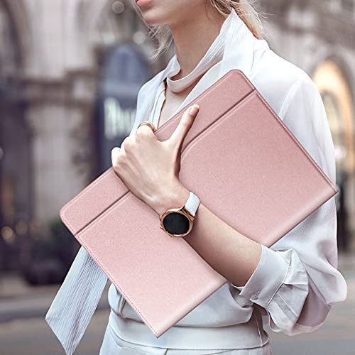 FINTIE Coque Compatible avec MacBook Air 136 Pouces M3M2 20242022 MacBook Air 13 M1 202020192018 et MacBook Pro 13 M2 M1 20162022 Housse avec Poche de Document Or Rose Menagerexpress