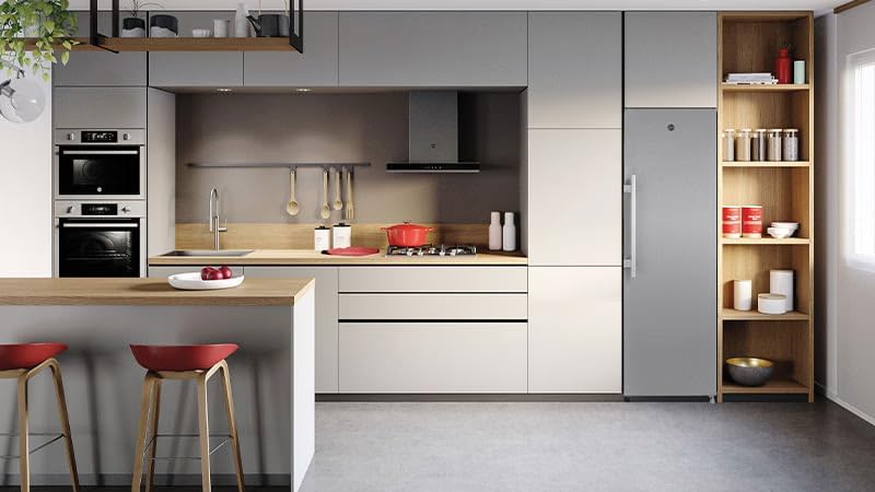 Hoover HFF 1864XMN Congélateur armoire vertical No frost Grande capacité 271L Argent Menagerexpress