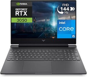 HP Victus 15-fa0003sf PC Portable Gaming 15.6" FHD IPS (Intel Core i5-12450H, RAM 16 Go, SSD 512 Go, NVIDIA GeForce RTX 3050 4GB, AZERTY, Windows 11) Argent mica