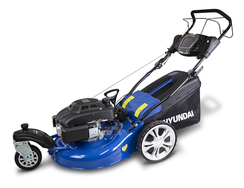 HYUNDAI Tondeuse Thermique Autotractée 196 cm³ démarrage électrique 56 cm de Coupe HTDT561ES1 Menagerexpress