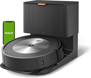 iRobot Aspirateur Robot connecté Roomba® j7+ avec système d'autovidage - 2 extracteurs en Caoutchouc multisurfaces - Idéal pour Les Animaux - Cartographie, mémorise et s'adapte...