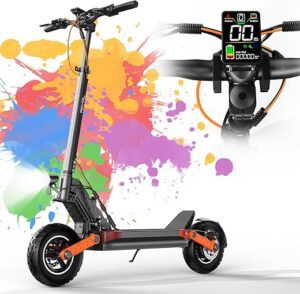 JOYOR Trottinette Electrique Adulte Professionelle S Serie Batterie 48V 13Ah/60V 18Ah/48V 26Ah Moteur 600W/600W*2/1000W*2 Trotinette Electrique Autonomie 50KM Pneus Tout Terrain...