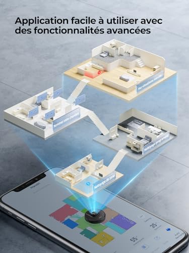 Laresar Mars01 Aspirateur Robot Laveur Navigation Lidar 360° Robot Aspirateur Laveur 5000Pa 5 Cartes Editables Convient aux Poils danimaux Tapis et SolsAppAlexaGoogle Home Menagerexpress