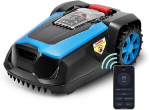 LEADZM Robot Tondeuse de 1000 m2, Tondeuse Robot avec évitement Intelligent des Obstacles, Tondeuse Robot Gazon avec Chargement Automatique, Tondeuse Autonome avec connectivité...