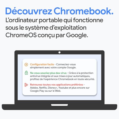 Lenovo IdeaPad Slim 3 Chromebook 14M868 Ordinateur Portable 14 FHD MediaTek Kompanio 520 RAM 4Go eMMC 64Go Arm MaliG52 Graphics Chrome OS Clavier AZERTY Français Gris Menagerexpress