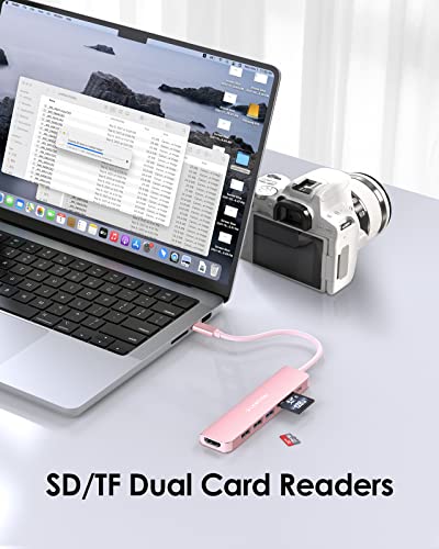 LENTION Hub USB C avec Charge PD 100W HDMI 4K Lecteur de Carte SDMicro SD USB 30 Adaptateur Compatible 20232016 MacBook ProMac Air M1M2 Chromebook iPad Plus dappareils de Menagerexpress