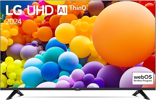 LG TV LED 2024 | 65UT73 | 65 Pouces | UHD | Processeur α5 gen 7 AI 4K Noir Menagerexpress