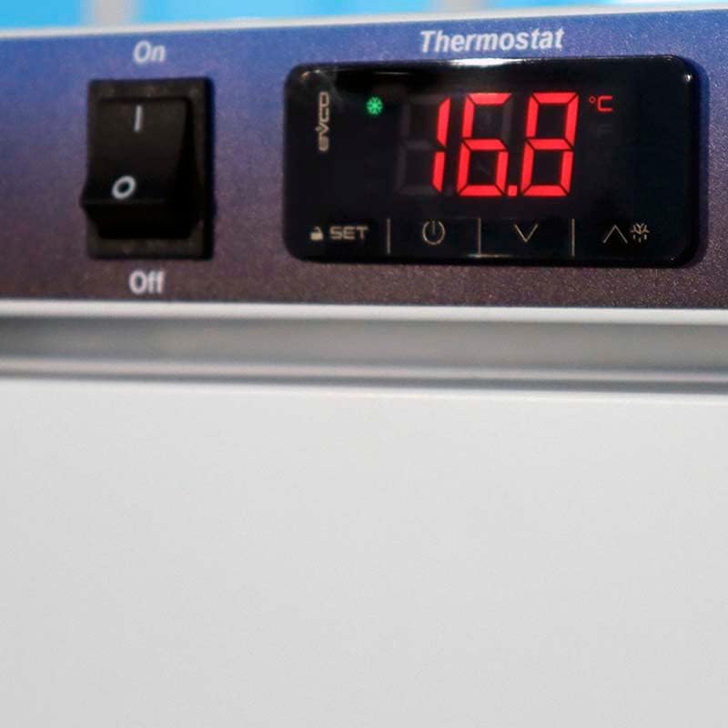 MBH Congélateur vertical professionnel INOX pour hôtellerie Armoire congélateur industrielle 400 litres en acier inoxydable pour restaurant Menagerexpress