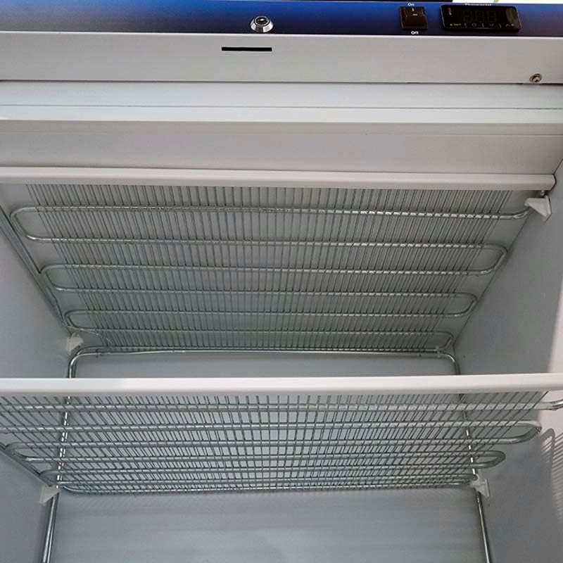 MBH Congélateur vertical professionnel INOX pour hôtellerie Armoire congélateur industrielle 400 litres en acier inoxydable pour restaurant Menagerexpress