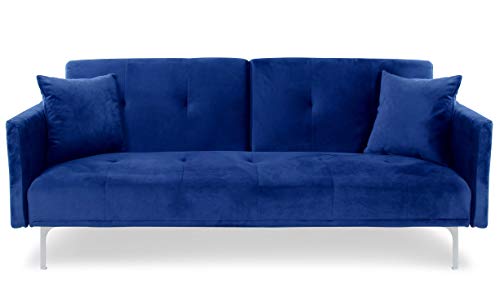 Menzzo Carla Canapé en Velours Bleu 191 Menagerexpress