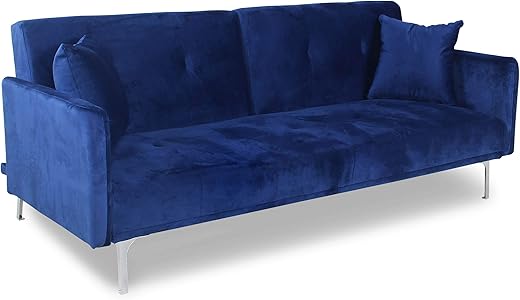 Menzzo Carla Canapé en Velours Bleu 191 Menagerexpress