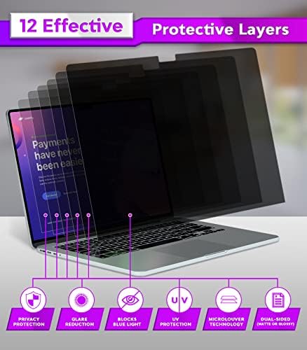 PYS Magnétique Filtre de Confidentialité pour MacBook Air 136 Pouces 20222024 M2 M3 Filtre écran de Confidentialité Amovible pour Ordinateur Portable et Protection Anti Menagerexpress