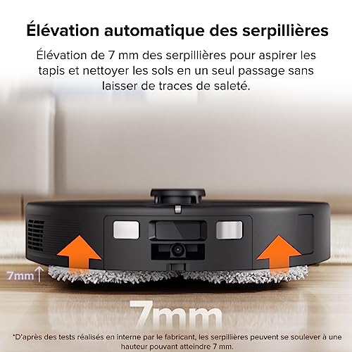 roborock Qrevo Robot Aspirateur Laveur avec Station Fonctions automatiques Vidage Lavage Séchage Nettoyage de la Station Remplissage 5500 Pa Double serpillière rotative Menagerexpress