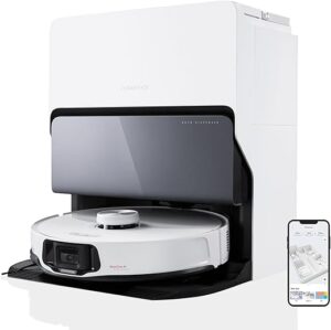 roborock S8 MaxV Ultra Aspirateur Robot avec 8-en-1 Station, Robot Aspirateur Laveur avec Brosse Latérale & DuoRoller Aspiration 10000 Pa, Auto-Nettoyage du Serpillière et de la...