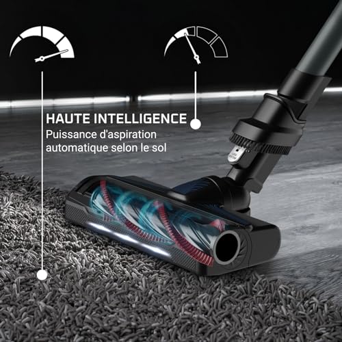 Rowenta XForce Flex 960 Aqua Aspirateur balai sans fil 4en1 Laveur 100 AW Jusquà 45 min dautonomie Ultra léger Tube Flex Réglage automatique de la puissance RH20C2WO Menagerexpress