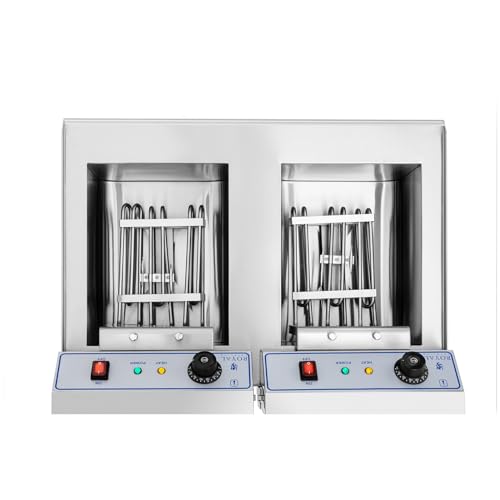 Royal Catering Friteuse Électrique Double Sur Armoire De Restaurant Avec Robinet Professionnelle RCEF16DSH 2 x 16 l Total 2x 10 l DHuile 2 x 6 000 W Courant Triphasé 400 Menagerexpress