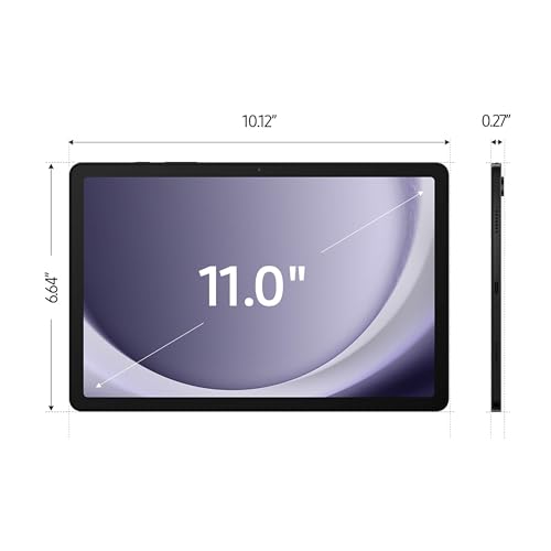 SAMSUNG Galaxy Tab A9+ Tablet 11 64GB Android Tablet Big Screen Quad Speakers Upgraded Chipset Multi Window Display Slim Light Durable Design US Version 2024 Graphite Menagerexpress