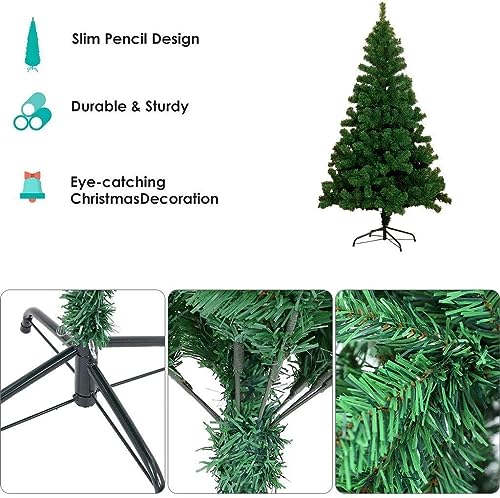 Sapin de Noel Noel de sapinSapin de Noël Artificiel avec Support Pliable en métalColor150cm Menagerexpress