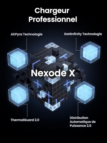UGREEN Nexode X 100W Chargeur USB C Rapide avec Technologie GaNInfinity AirPyra Prise Secteur USB C Compatible avec MacBook Pro Air M3 M2 M1 iPad Pro Air 2024 iPhone 15 Plus Pro Menagerexpress