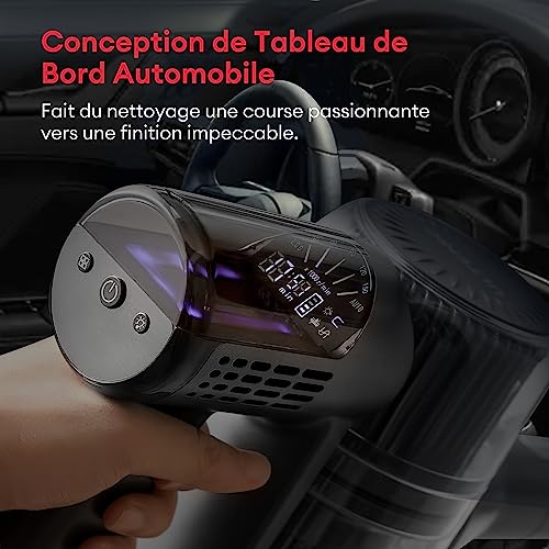 Ultenic Aspirateur Balai sans Fil U12 Vesla 450W 40Kpa Aspirateur sans Fil Puissant avec Detect Laser 45 Min Brosse AntiEmmêlement pour Tapis Poils Animaux Sol Dur Voiture Menagerexpress